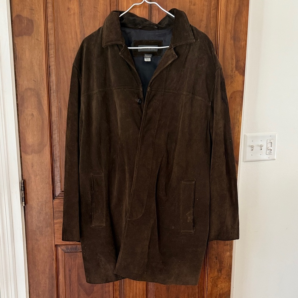 Banana Republic Dark Brown Suede Trench Coat